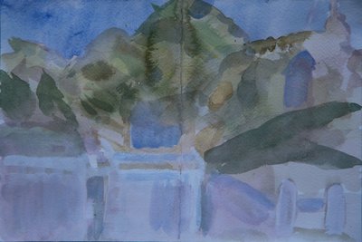 Greek mountain view by Cosima Duggal